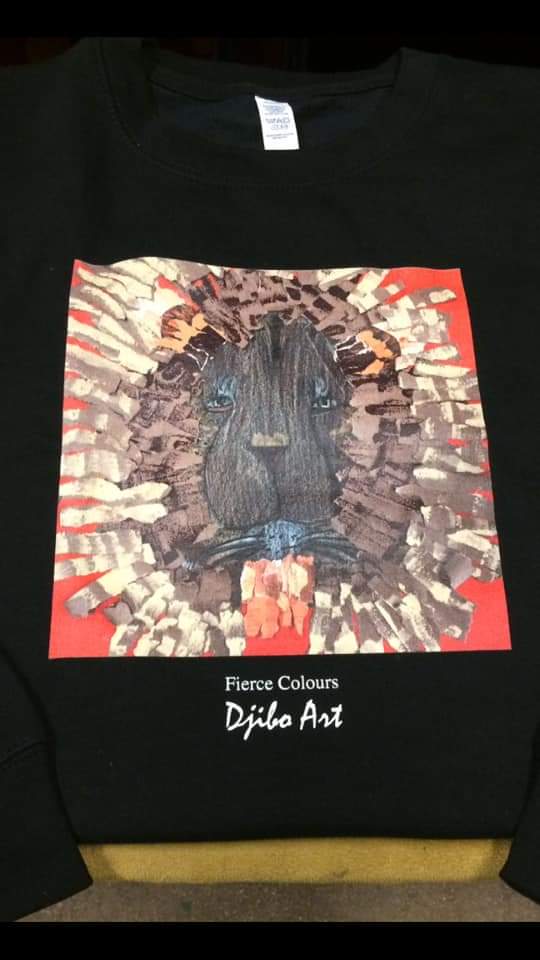 Art by Djibo Art, reproduced as a t-shirt design