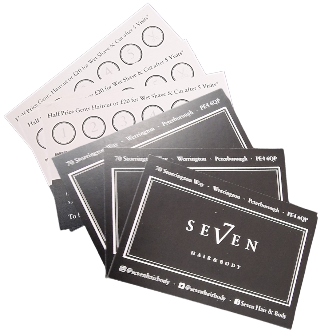 Branded loyalty cards and gift vouchers