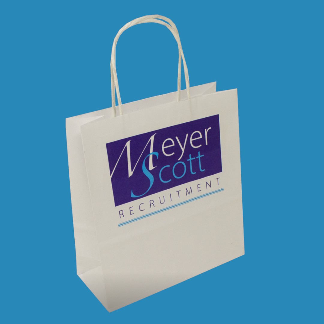 A4 Paper Bags White Colour Front