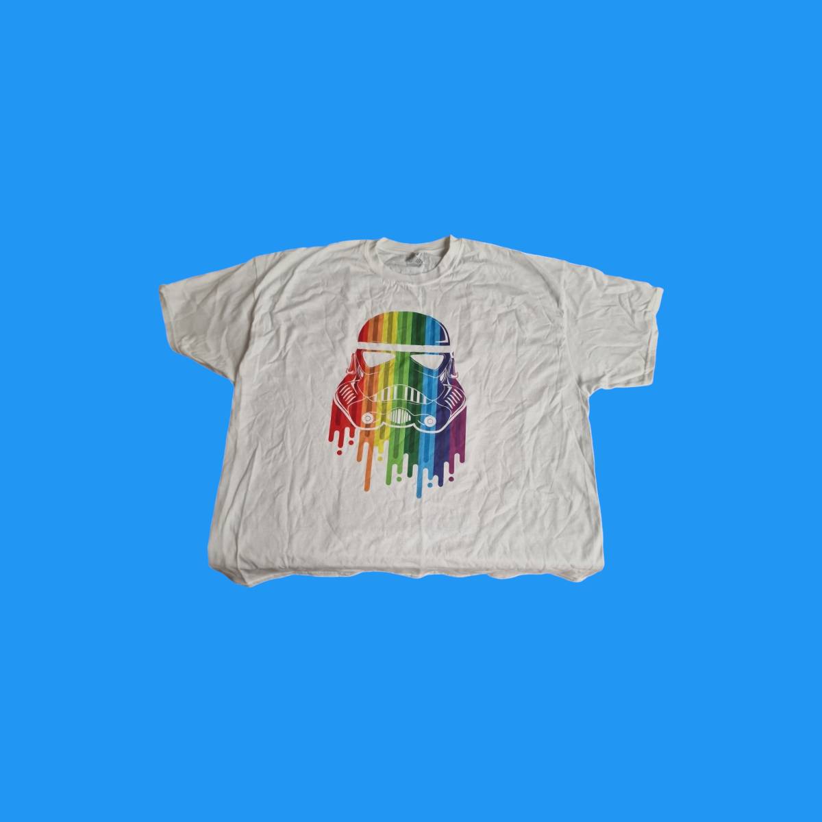 Rainbow Helm Tee White 2XL