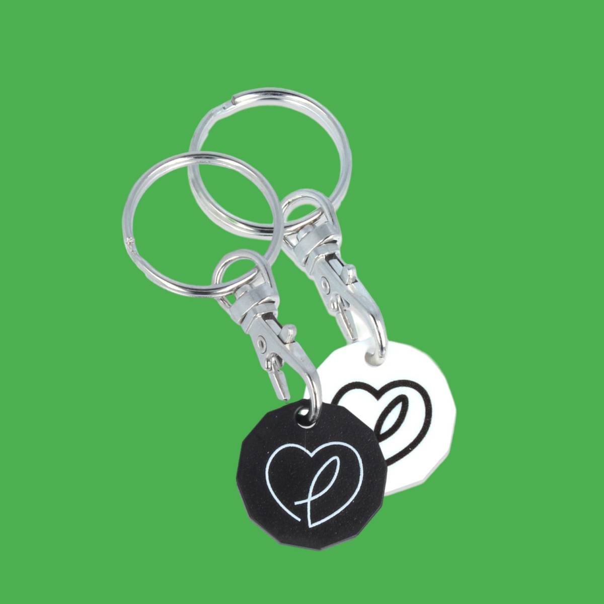 21mm 100% Recycled Trolley Coin Keyring