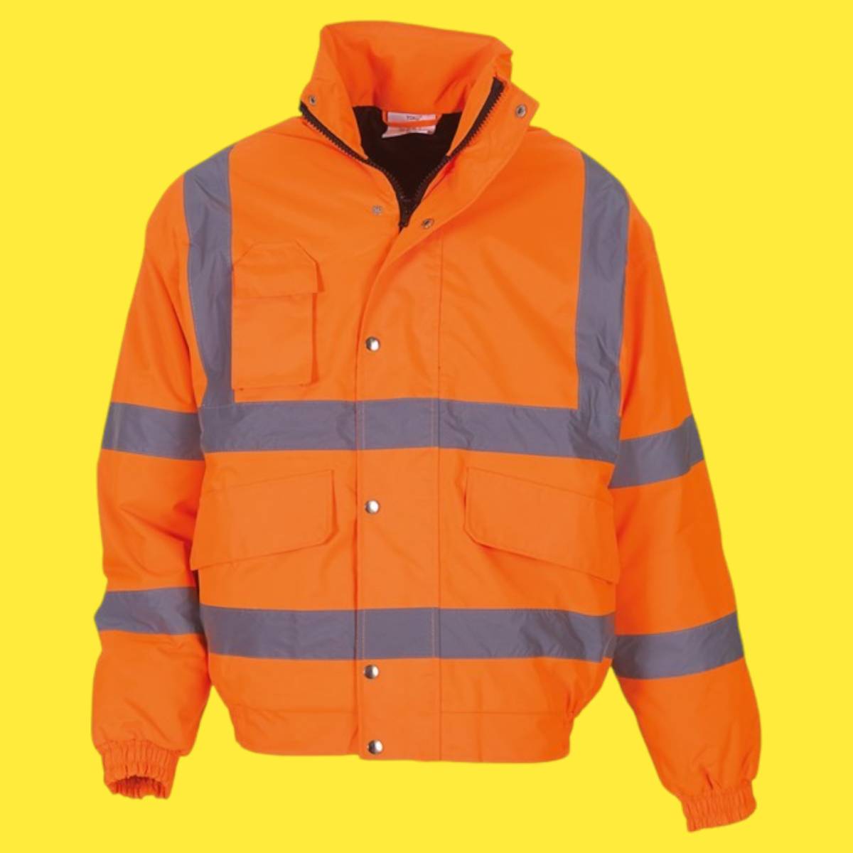 Hi Vis Classic Bomber Jacket - Orange