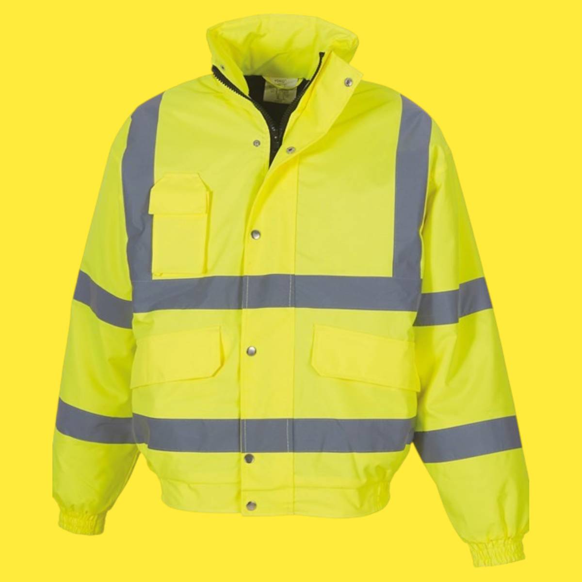 Hi Vis Classic Bomber Jacket - Yellow